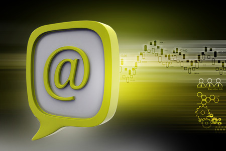 E mail icon in speech bubble