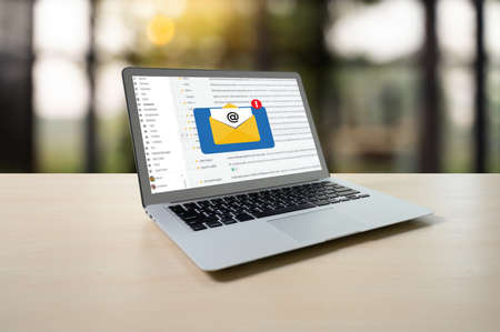 Mail communication connection message to mailing contacts phone global letters concept