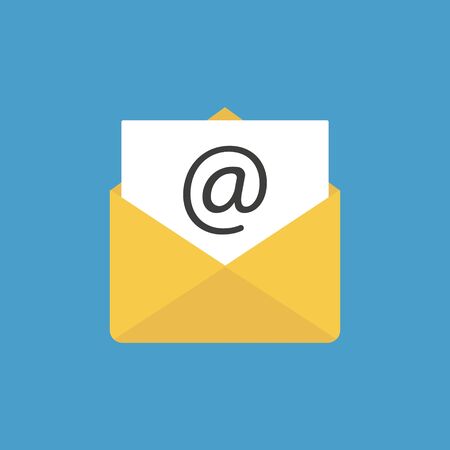 Vector illstration of mail icon flat design isolated Stock Photo