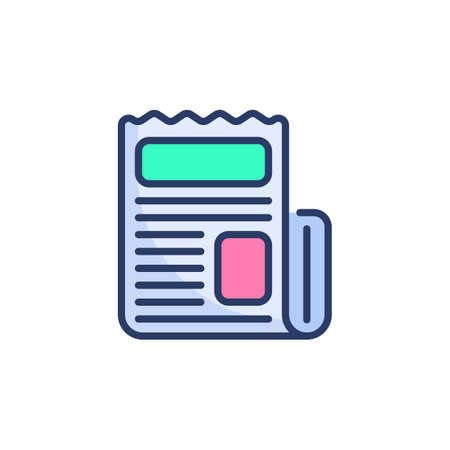 Press release icon in vector logotype