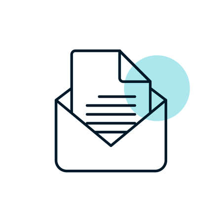 Message outline icon office sign graph symbol for your web site design logo app ui vector illustration