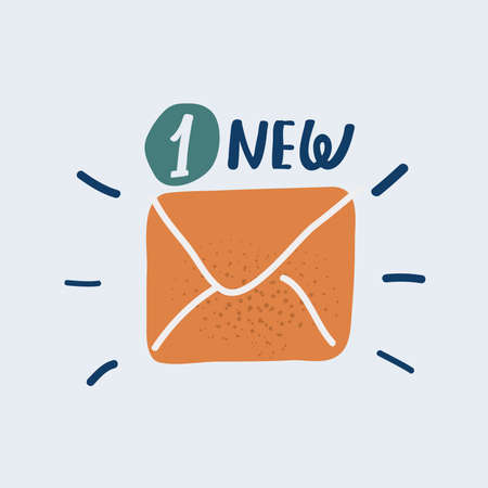 Cartoon vector illustration of mail envelope on white background mail and post concept