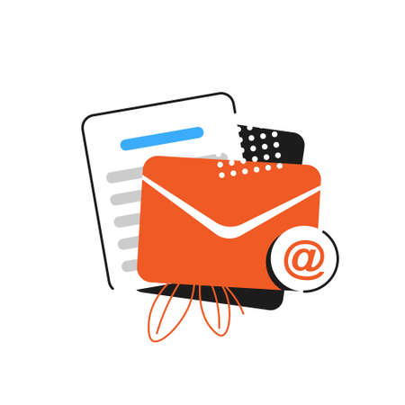 Email and messaging email marketing campaign flat design icon vector illustration