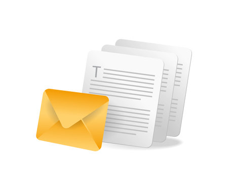 Flat isometric 3d illustration of email data concept