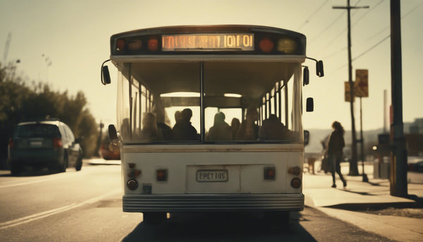 people sitting on the bus shelter, with running car foreground