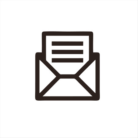 Letter icon envelope symbol email sign vector illustration Vector Illustration