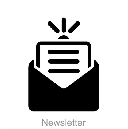 Newsletter and email icon concept Stock Photo
