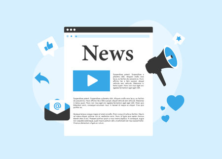 Strategic article marketing for brand success martech content advertising news social media strategy boost brand presence with strategic article publication and press releases vector illustration