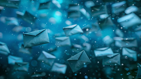 Email marketing concept blue ton generate ai