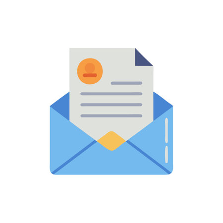 Elegant business letter icon
