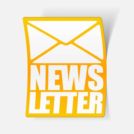 Latest news realistic sticker Stock Photo