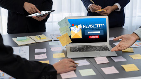 Newsletter signup page on computer for customer to subscribe brisk newsletter update information to subscriber