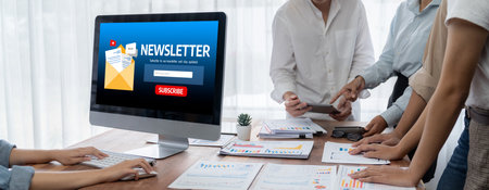 Newsletter signup page on computer for customer to subscribe brisk newsletter update information to subscriber