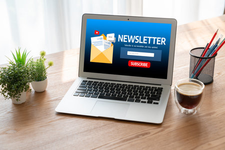 Newsletter signup page on computer for customer to subscribe snugly newsletter update information to subscriber