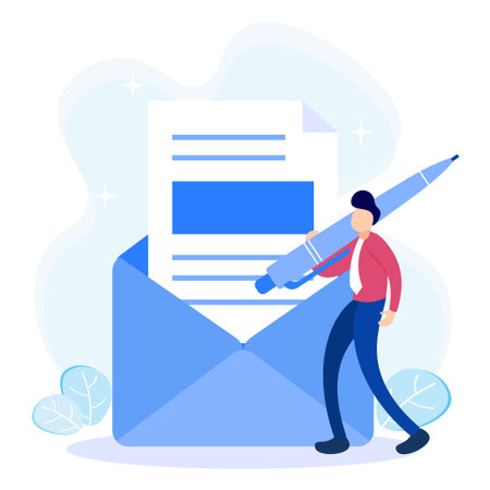 Modern flat style vector illustration of a character with a document containing important data valuable files from various activities