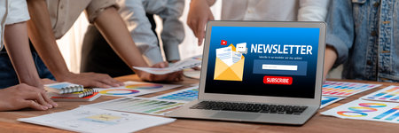 Newsletter signup page on computer for customer to subscribe brisk newsletter update information to subscriber