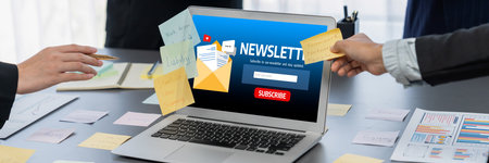 Newsletter signup page on computer for customer to subscribe brisk newsletter update information to subscriber