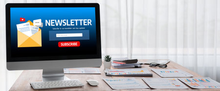 Newsletter signup page on computer for customer to subscribe brisk newsletter update information to subscriber