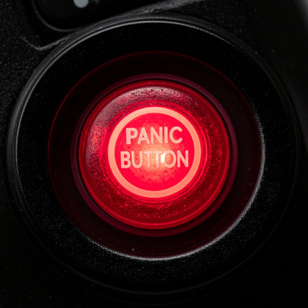 In a moment of extreme pressure and crisis a single glowing red panic button offers a final desperate option