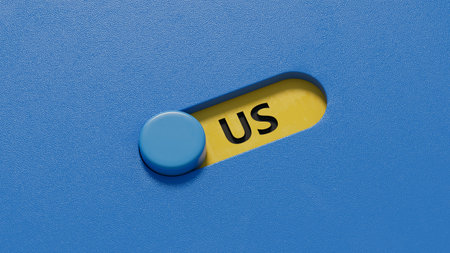 That us economy is changing the trend and goes up instead of down or vice versa 3d rendering on blue background