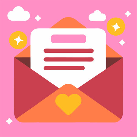 Letter envelope isolated on background envelope vector illustration clipart Stock Photo