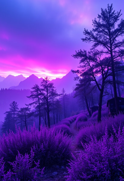 фиолетовая техно природа