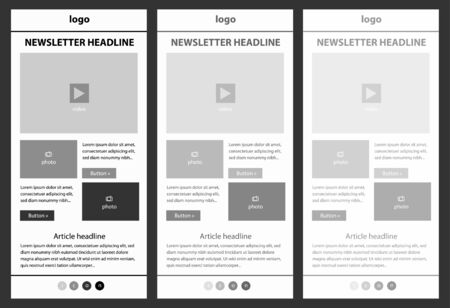 Corporate vector layout templates for business or non profit organization Stock Photo