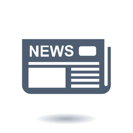 Flat design overview of news media the first news page Stock Photo