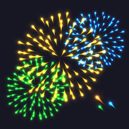 Abstract Colorful fireworks explosion