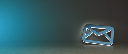 View of a message illuminated symbol hold against a wall Stock Photo